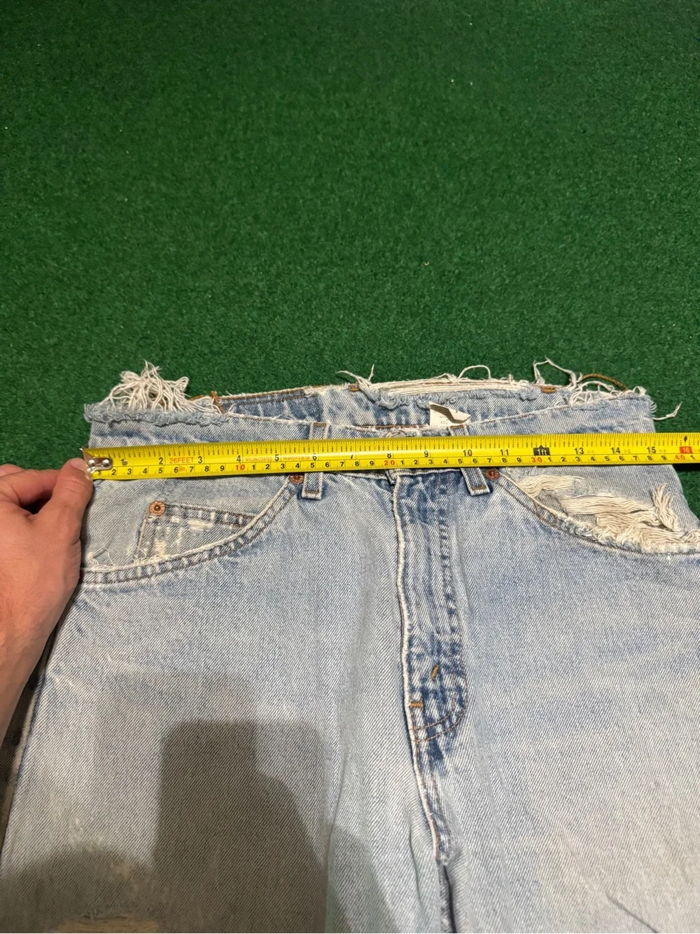 Levis 501 Vintage Jeans 30x33 Distressed Straight Leg 90s Grunge Thrashed